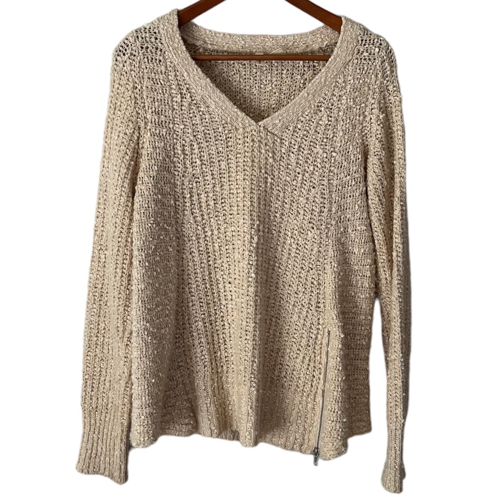 MOTH Open Knit Cream Sweater Size Medium